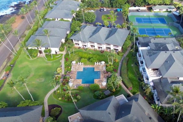 Aerial View of the Grounds at Poipu Kapili